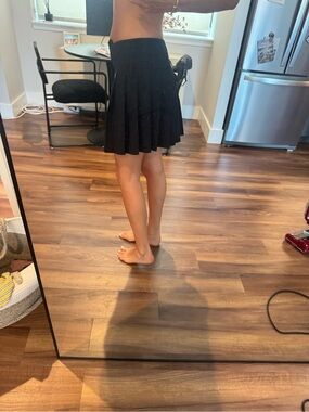 Cop.Copine Black Skirt with Brown Trim